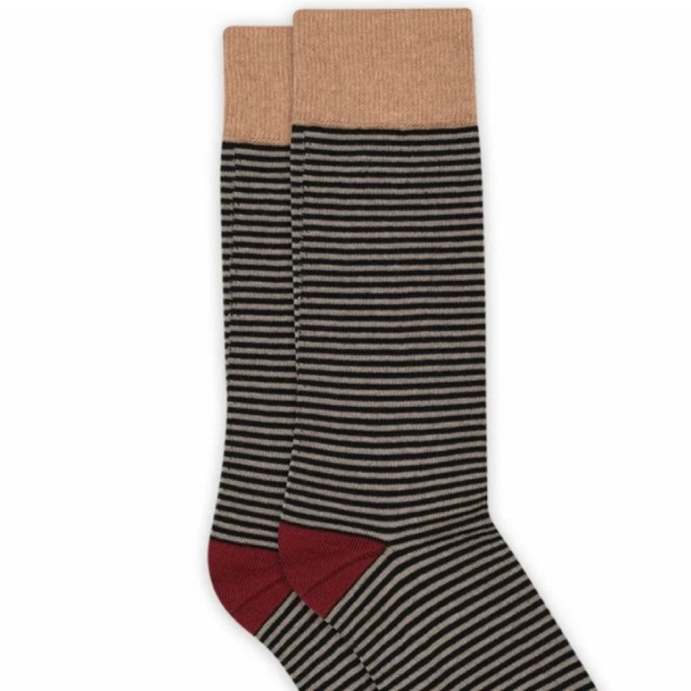 Navy Multi Coloured striped cotton socks