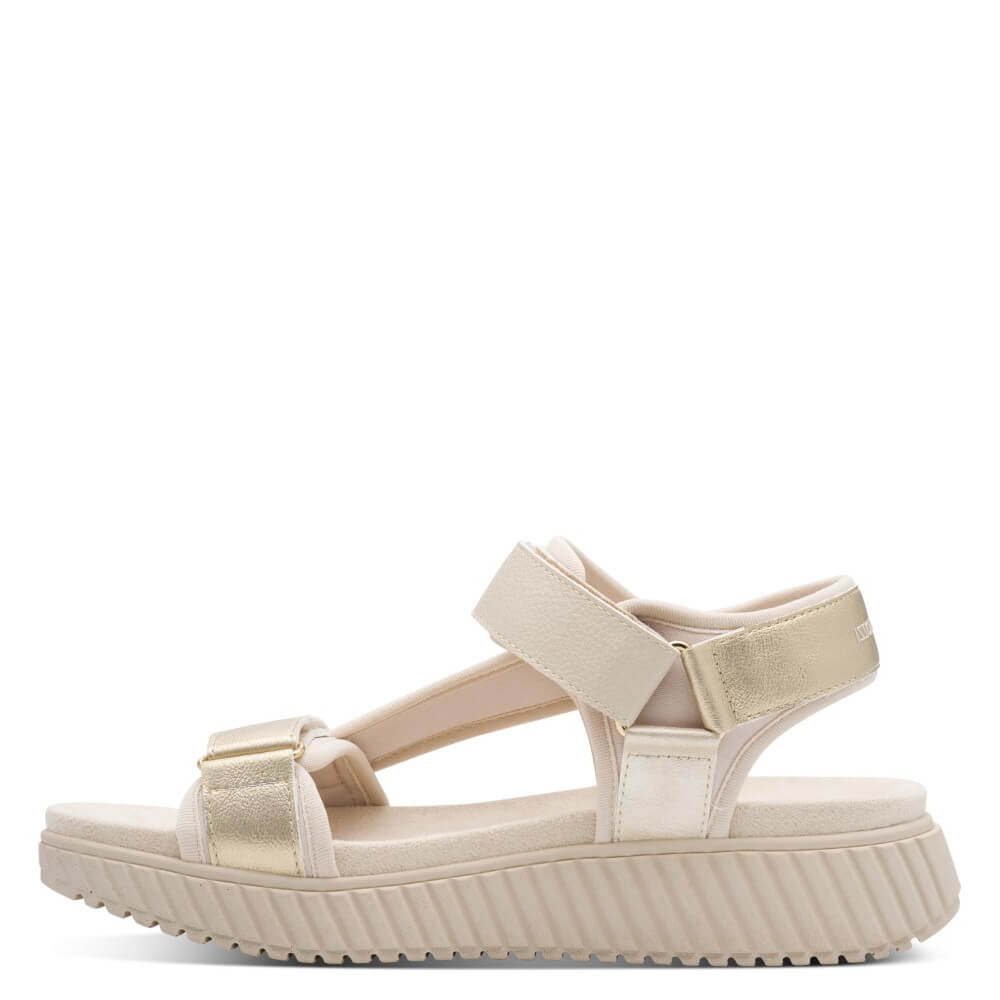 Macro Tozzi 2-28536 Sandal Velcro Straps Gold