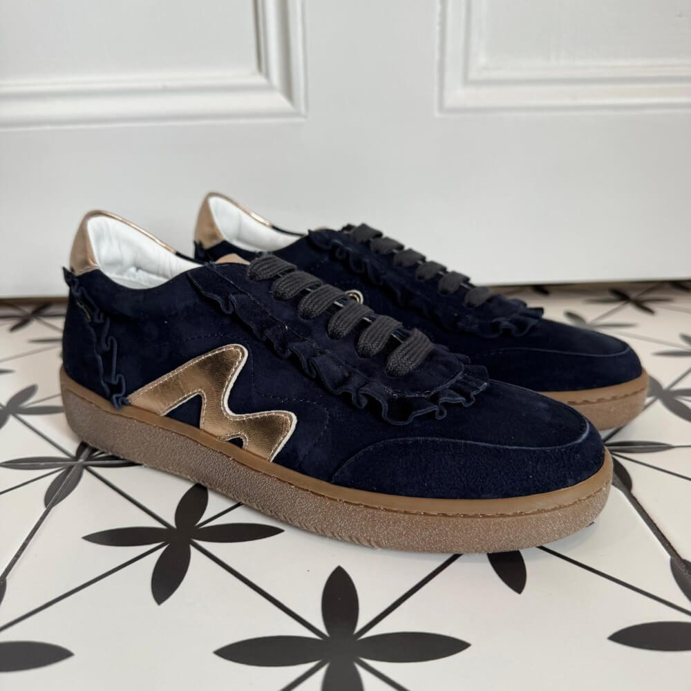 Marco Moreo Berlino X762 Suede Trainer Navy