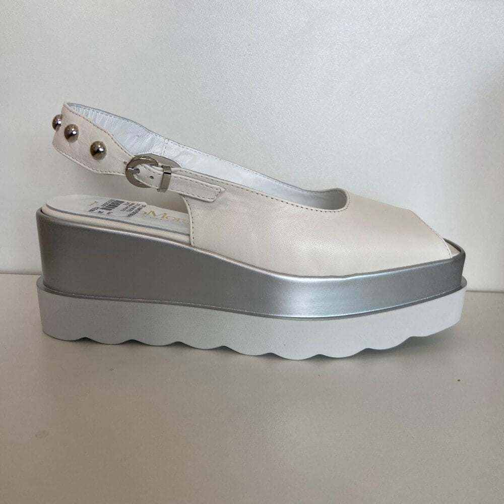Marco Moreo Slingback platform shoe on a light grey surface