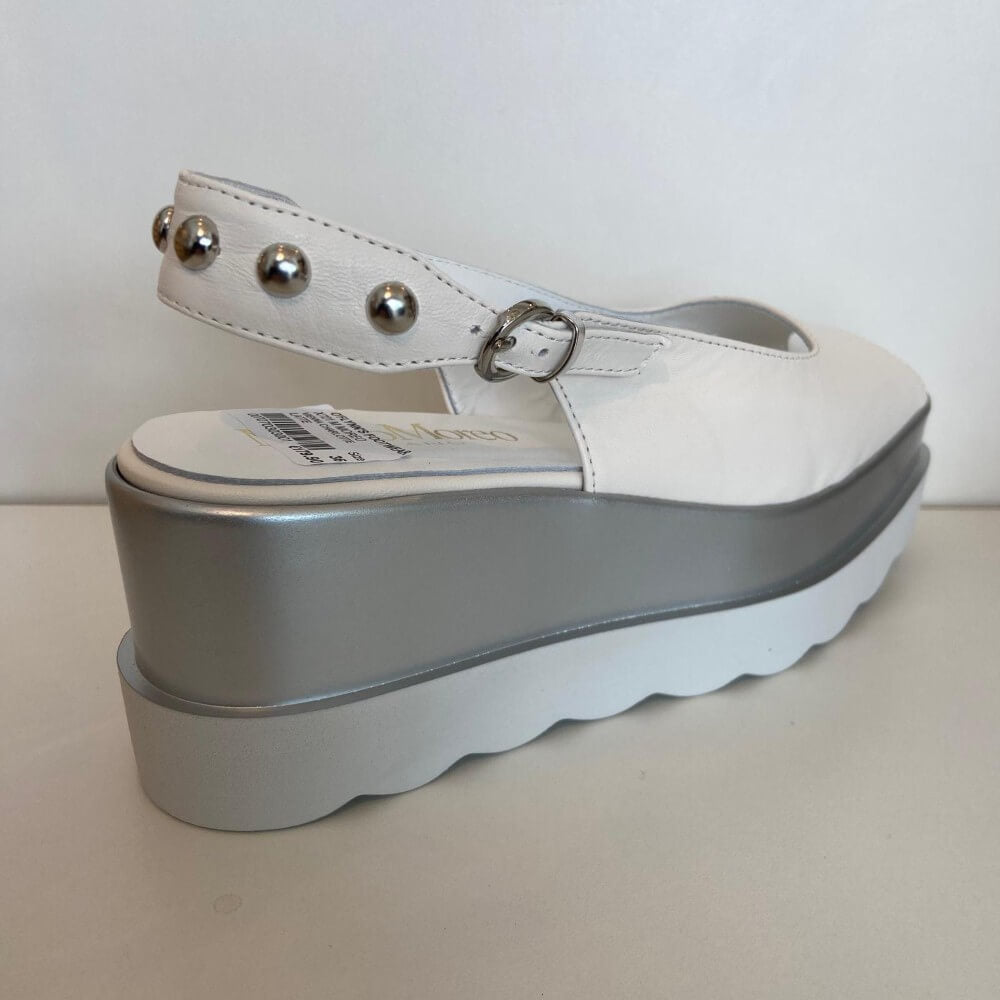 Marco Moreo Slingback platform shoe on a light grey surface