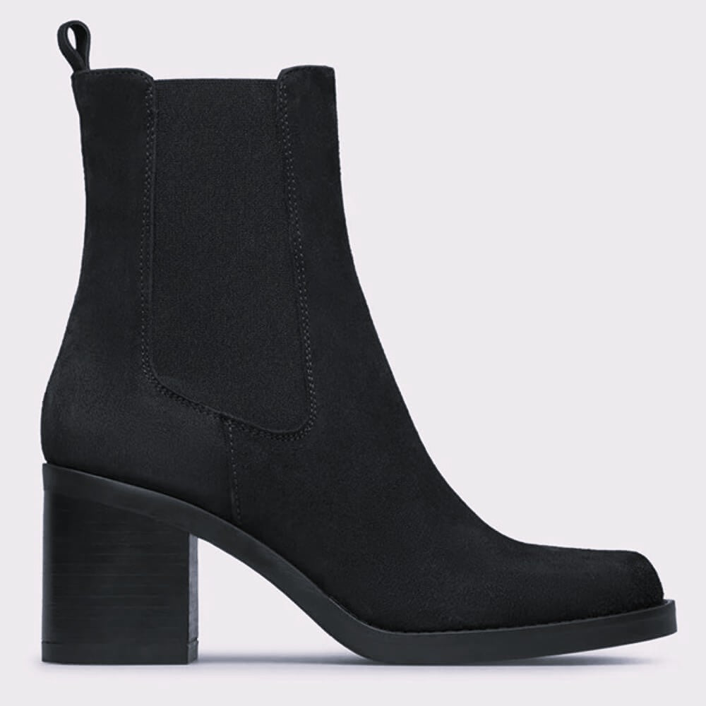 Marco Moreo Dubai Block Heel Ankle Boot A102 Black Suede