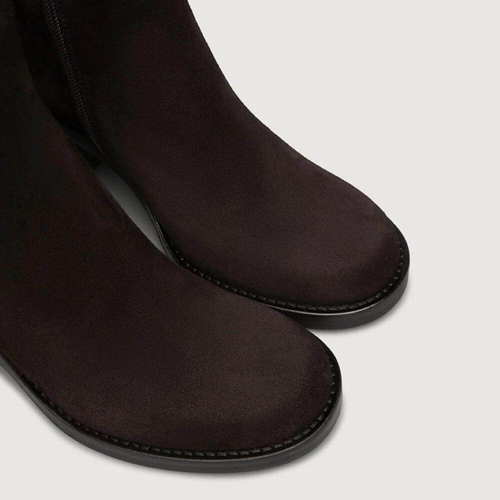 Marco Moreo Dubai Block Heel Ankle Boot A102 Brown Suede