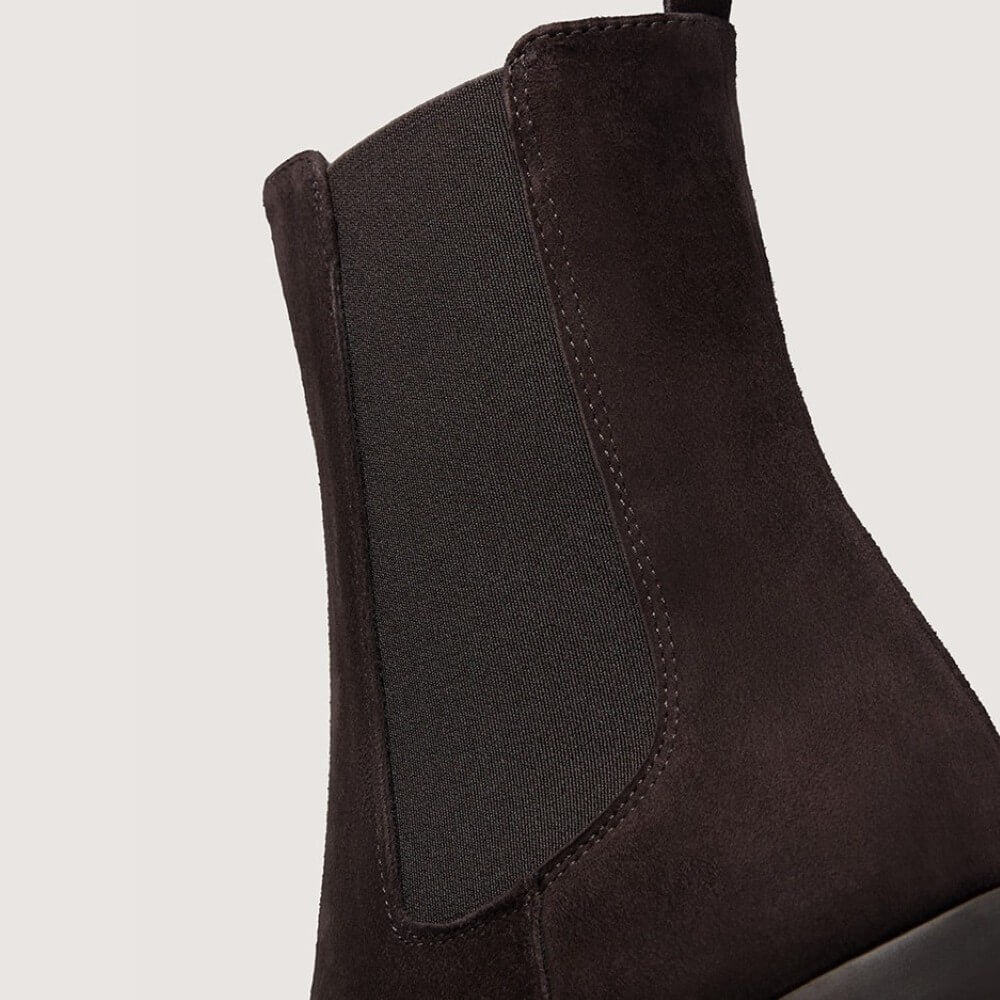 Marco Moreo Dubai Block Heel Ankle Boot A102 Brown Suede