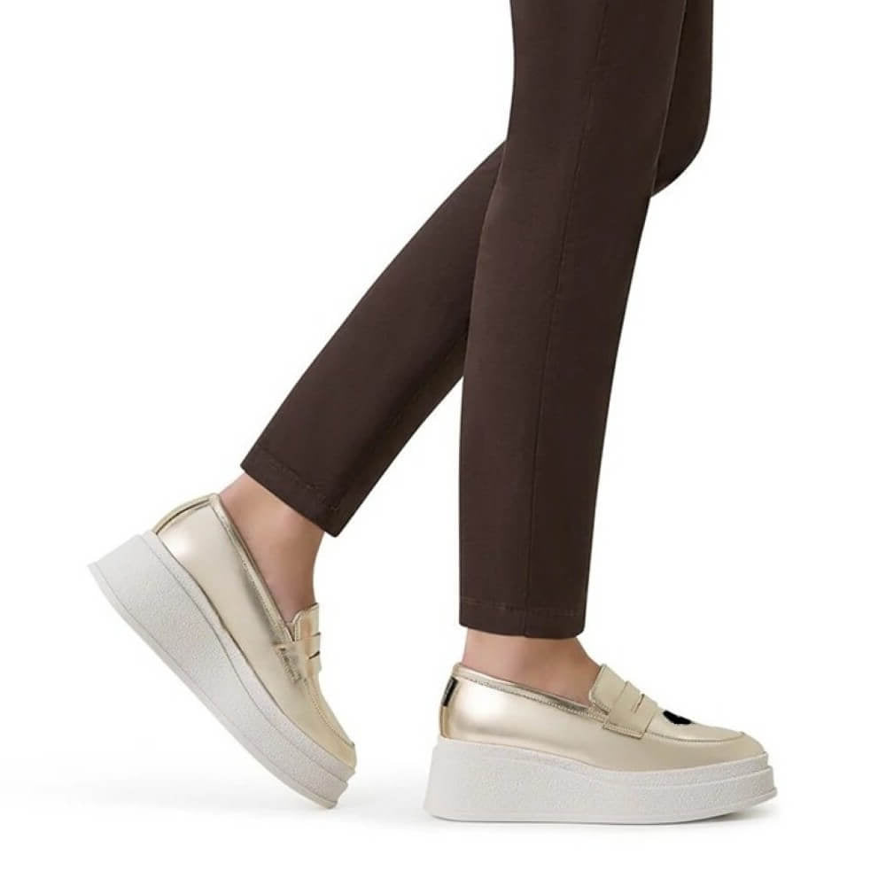 Marco Moreo Hailey Dublin Leather Chunky Loafer M692-GOLD