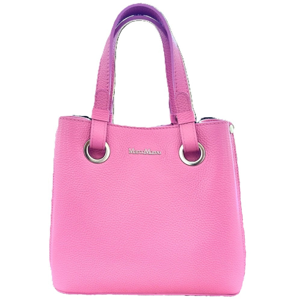 Marco Moreo Leather Handbag 1872 Fuxia Pink