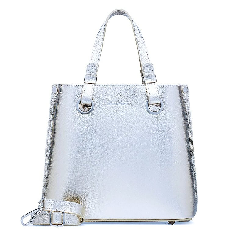 Marco Moreo Leather Handbag 1872 silver