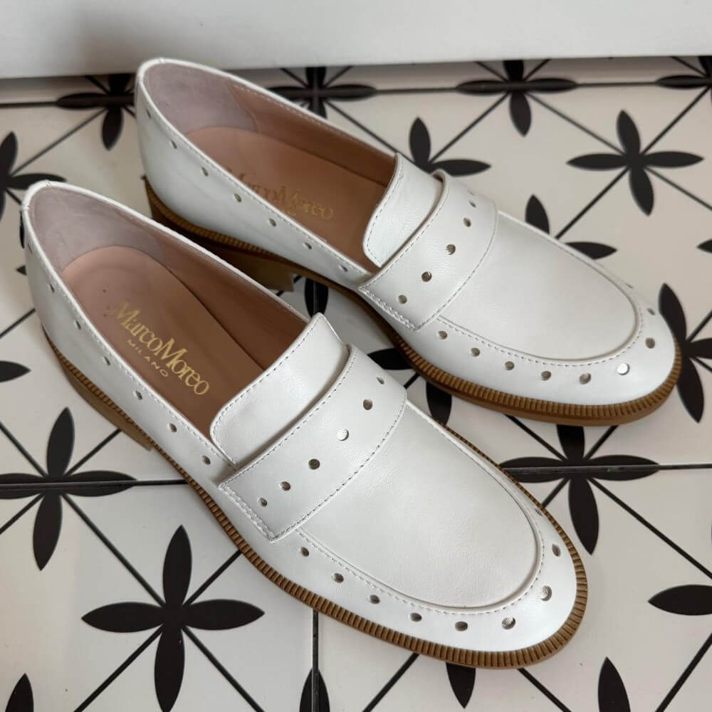 Marco Moreo Maura X705 Leather Loafer White