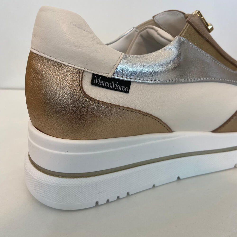 Marco Moreo Multi coloured platform shoe with a centre zip