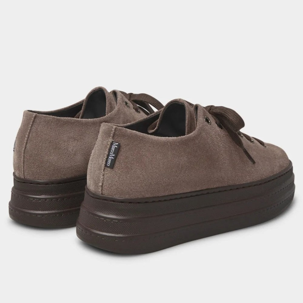 Marco Moreo Serena M0146 Taupe Suede Platform Trainer