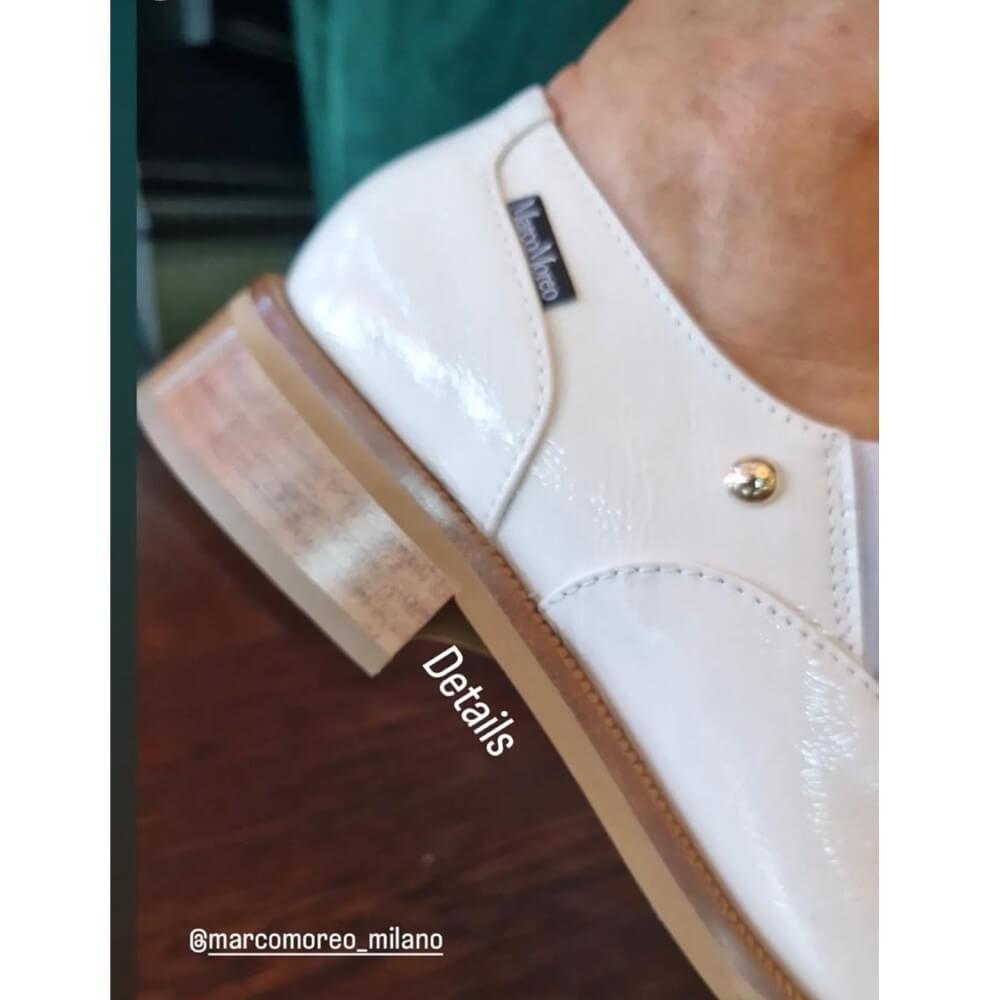 Marco Moreo Two Tone Laced Shoe M682 Gold & White
