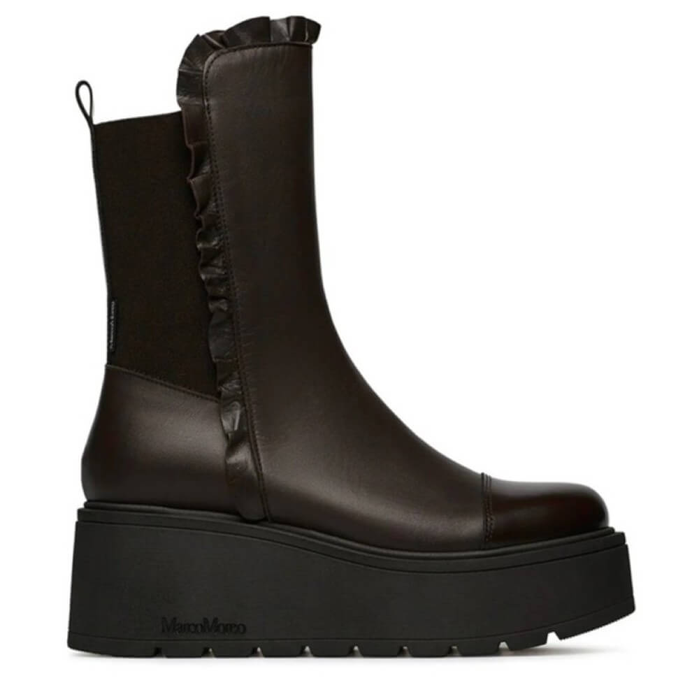 Brown Ankle Boot on a platform Sole Marco Moreo Vale Marlene AE4010