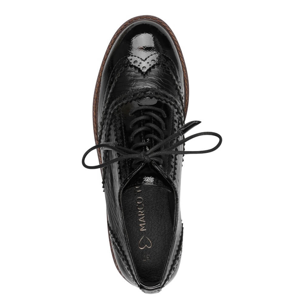 Marco Tozzi 2-23700 Vegan Laced Brogues Black