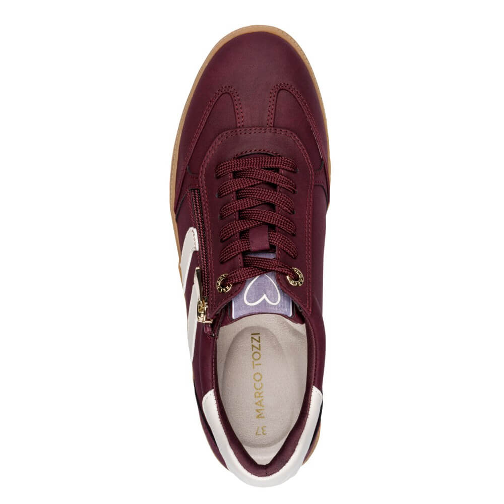 Marco Tozzi 2-23739 Vegan Trainers Wine and White