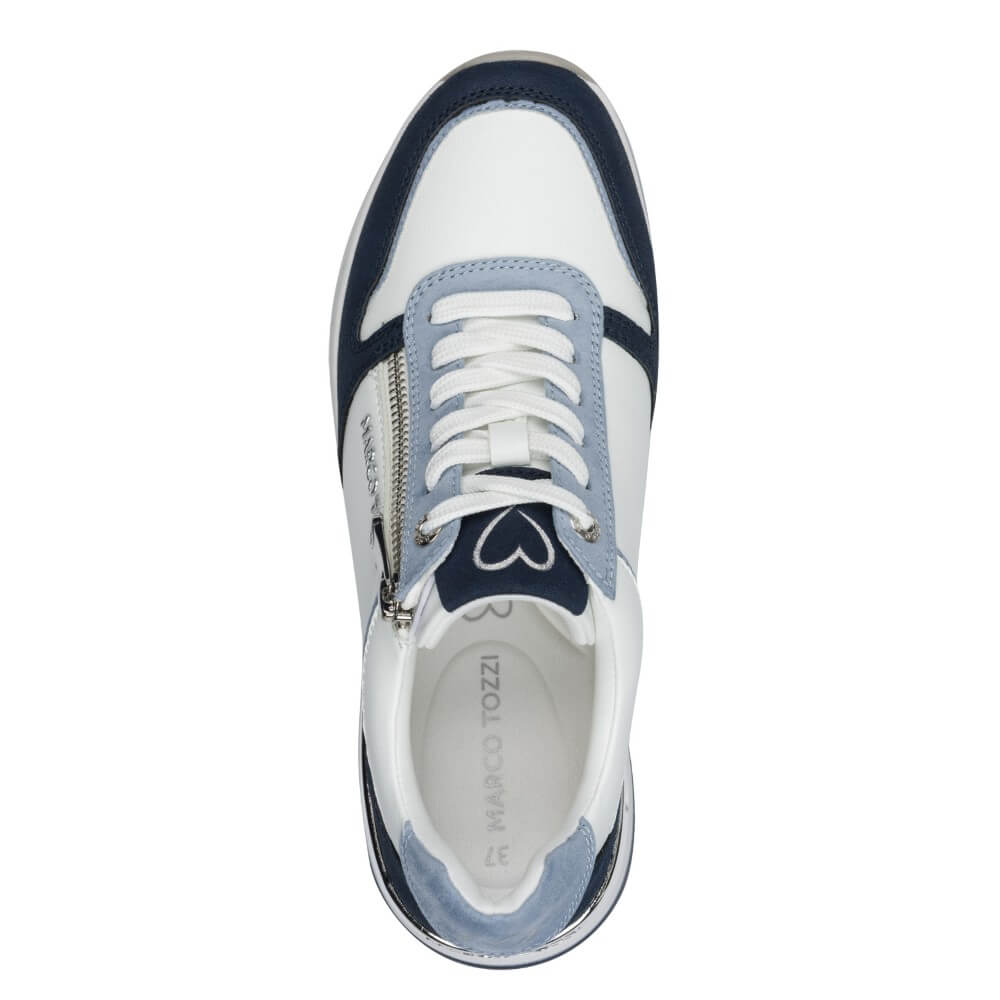 Marco Tozzi 2-23764 Wedge Trainer White Navy
