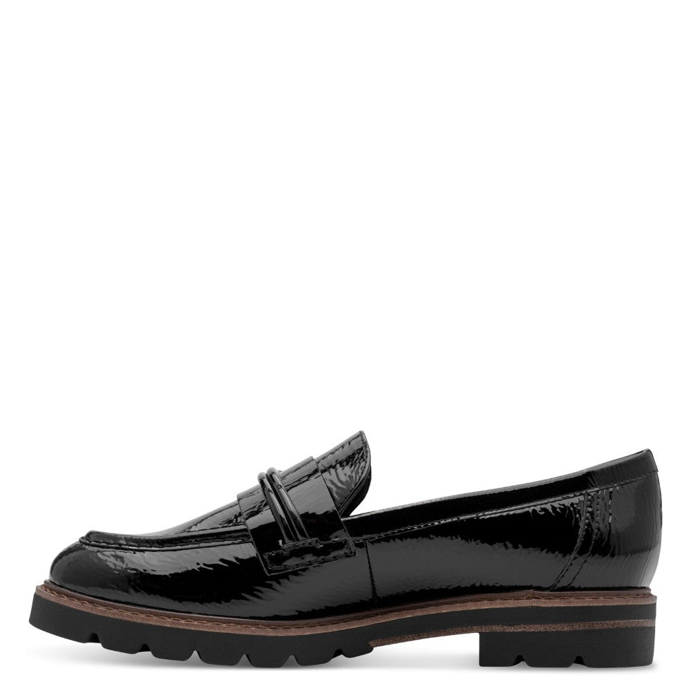 Marco Tozzi 2-24704 Vegan Black Patent Loafer