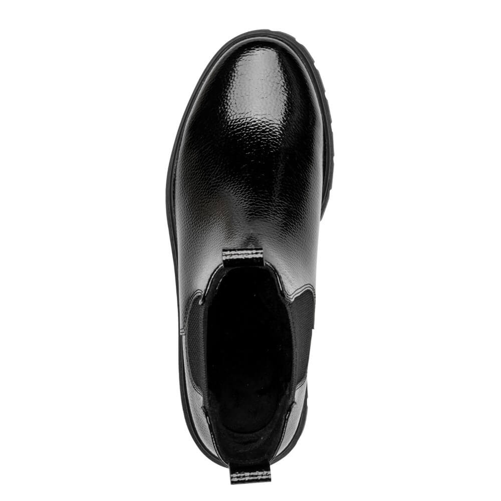 Marco Tozzi 2-25444 Black Patent Vegan Chelsea Boot