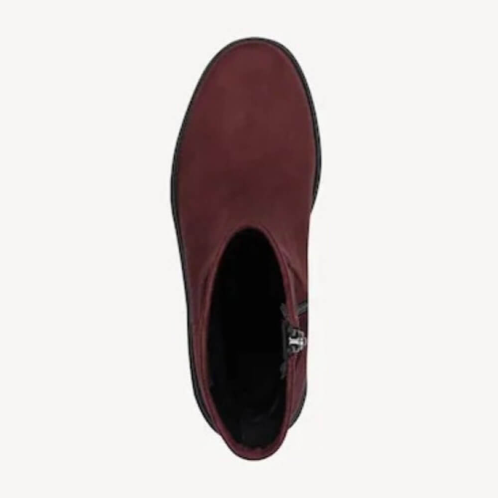 Marco Tozzi 2-25473 Vegan Bordeaux Suede Ankle Boot