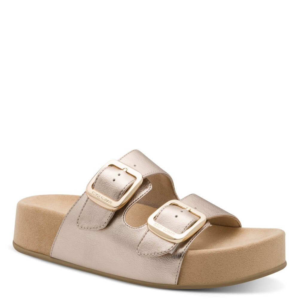 Marco Tozzi old sandal with beige sole on a white background