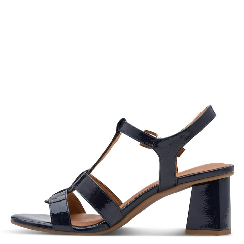 Marco Tozzi 2-28333 Vegan Patent Sandal Navy