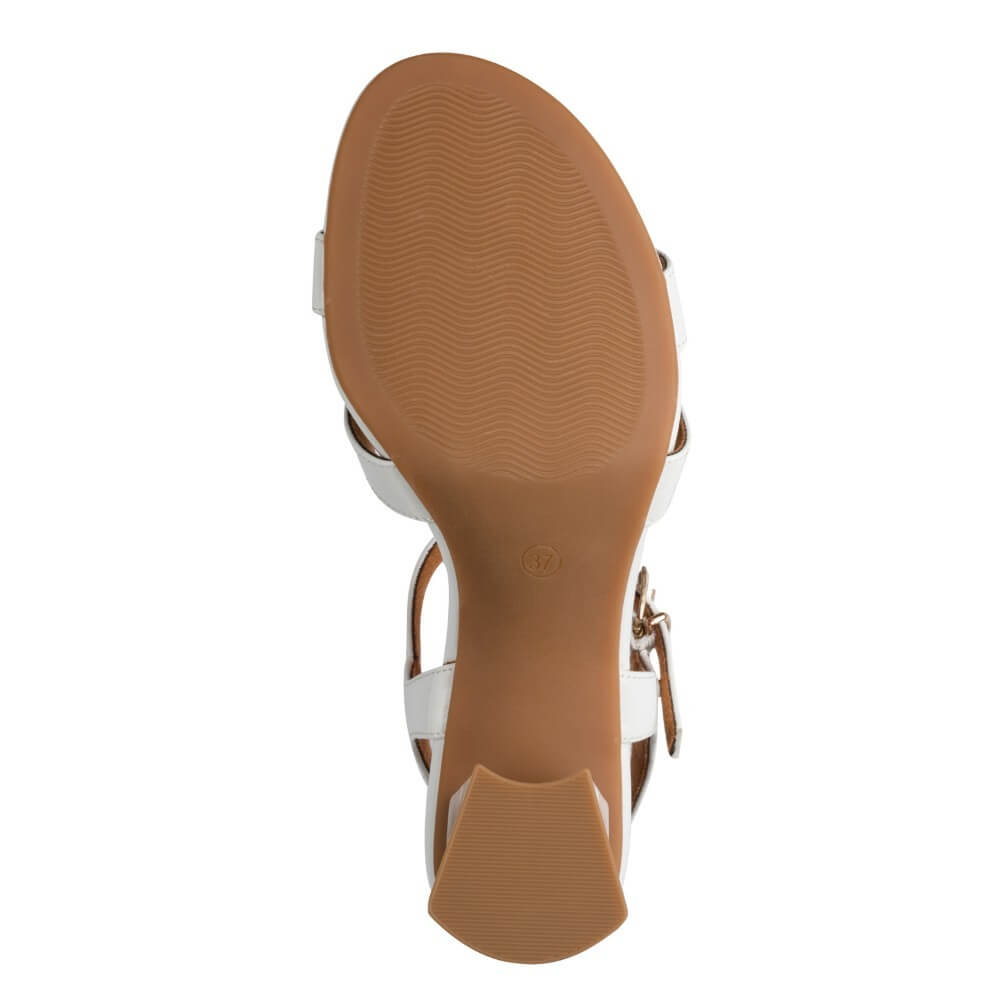 Marco Tozzi 2-28333 Vegan Patent Sandal White