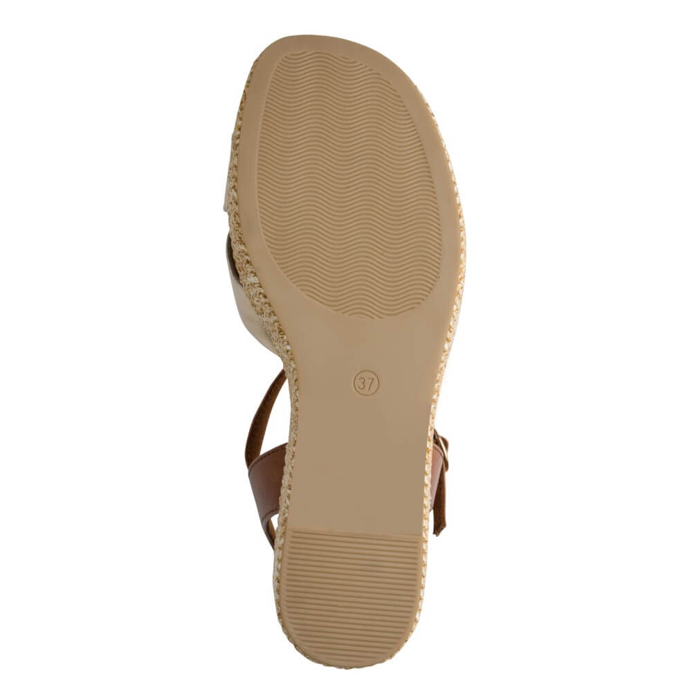 Marco Tozzi 2-28397 Espadrille Gold and Tan