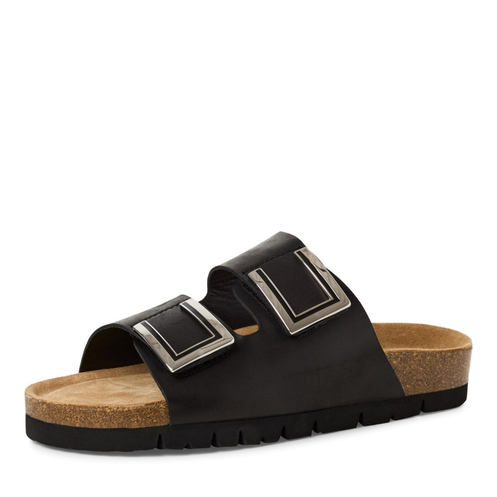 Marco Tozzi Leather Slider 2-27400-BLACK