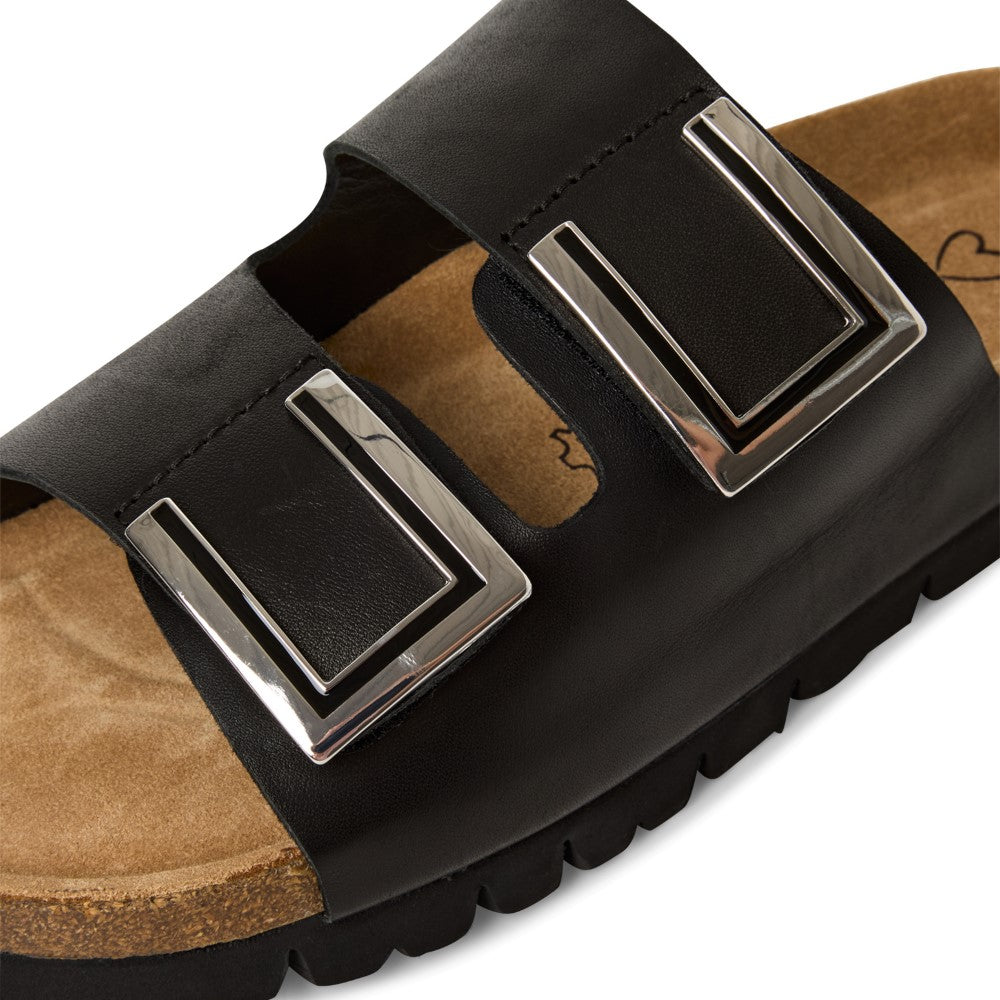 Marco Tozzi Leather Slider 2-27400-BLACK