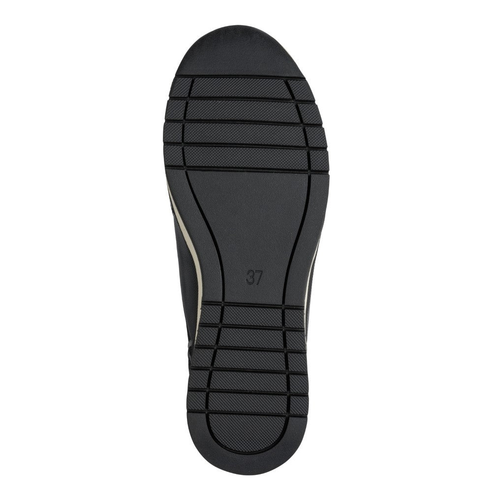 Marco Tozzi 2-24780 Vegan Centre Zip Trainer Black