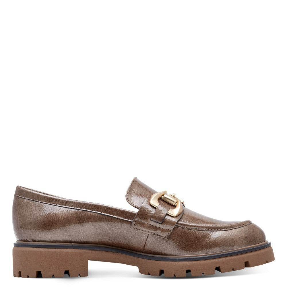 Marco Tozzi Vegan Patent Loafer 2-24700 Taupe
