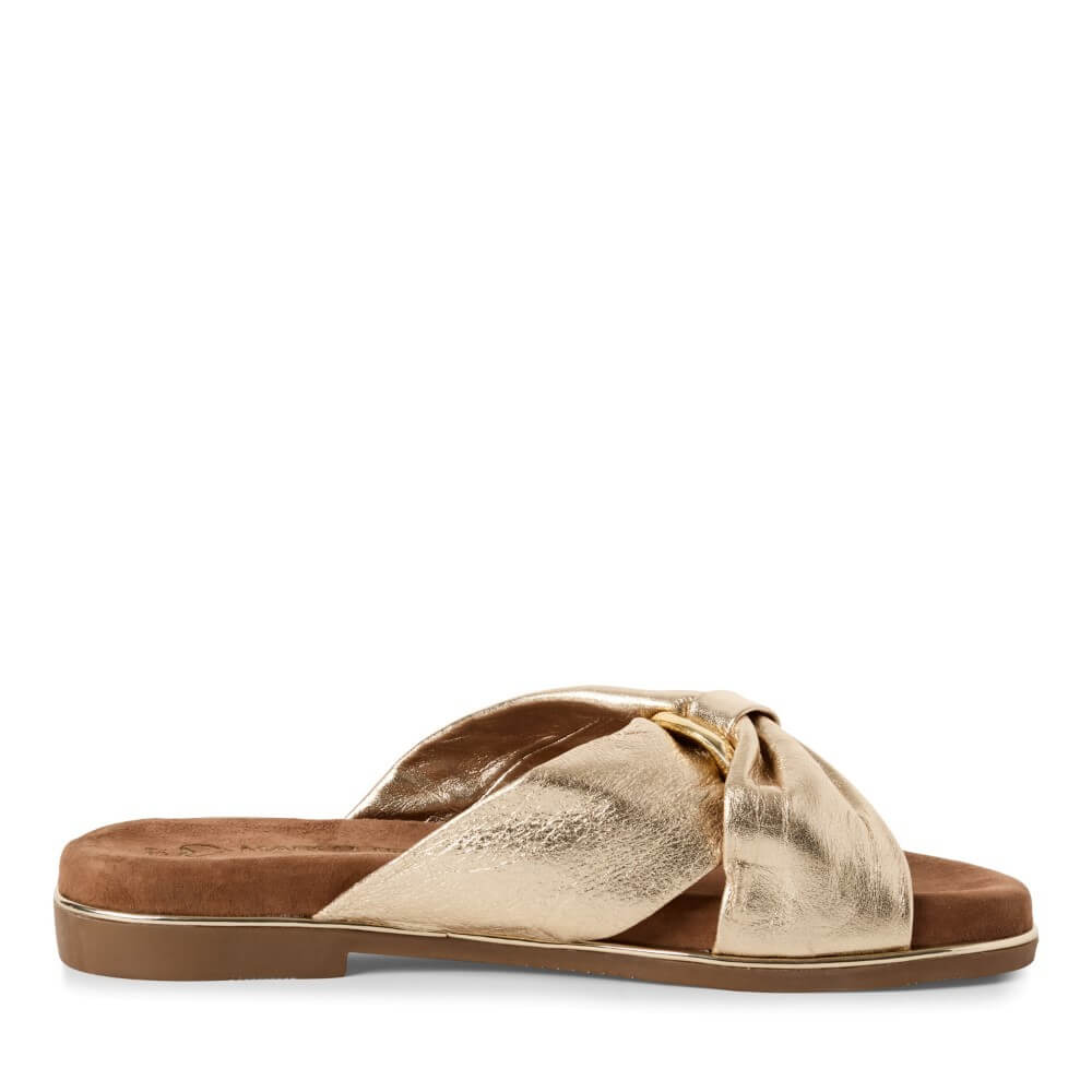 Marco Tozzi Leather Slider 2-27133-GOLD