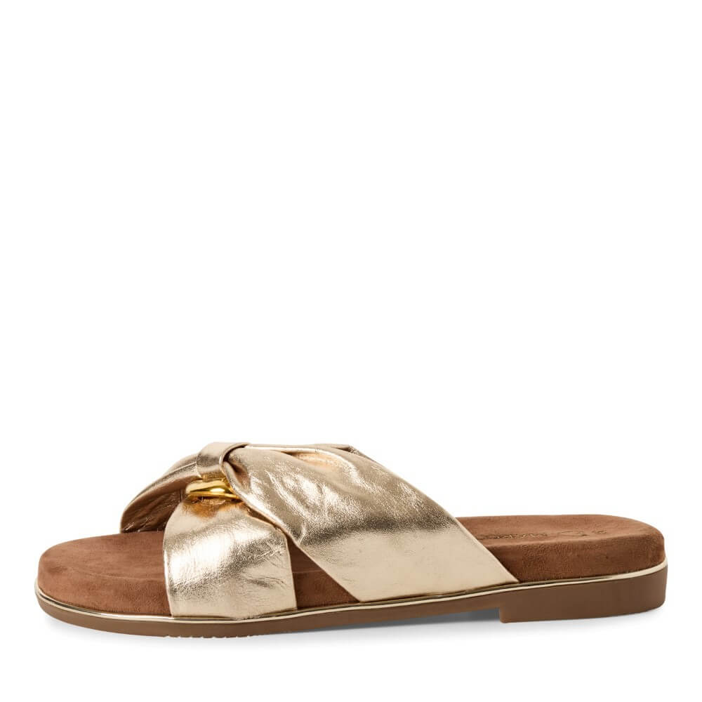 Marco Tozzi Leather Slider 2-27133-GOLD