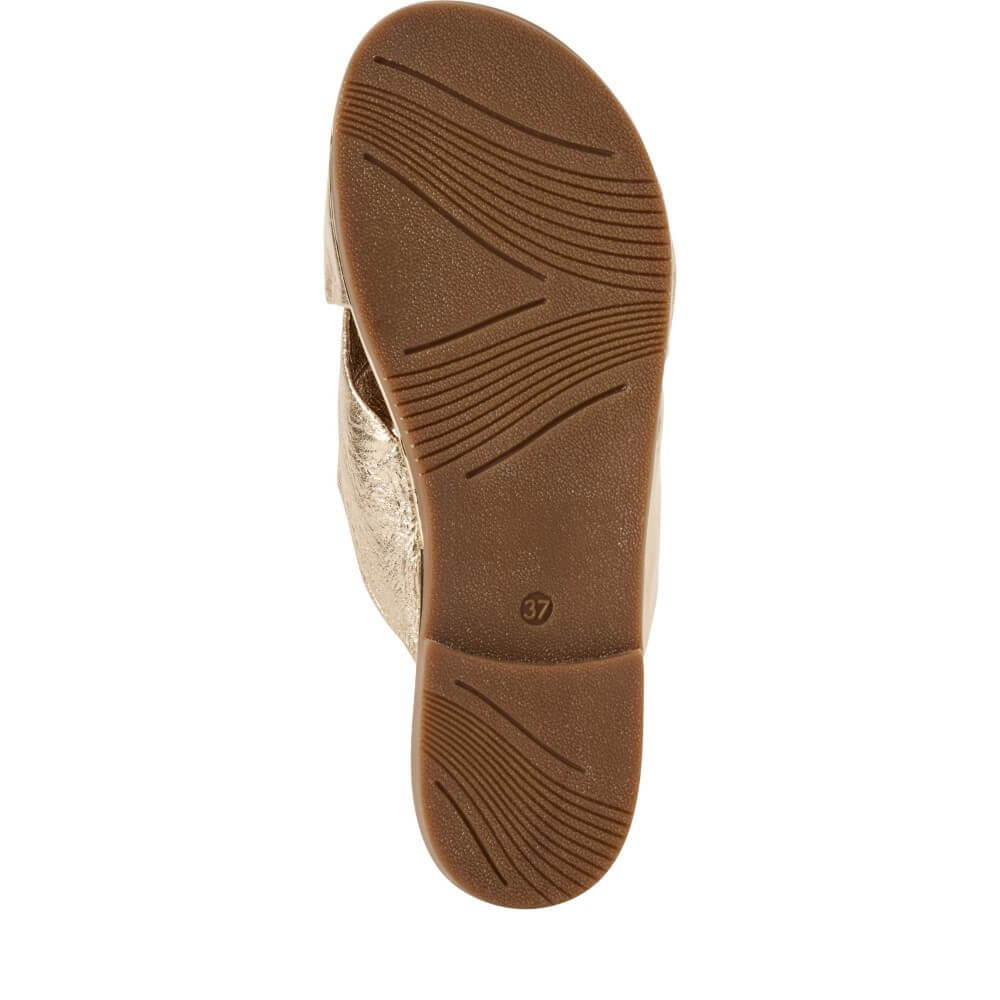 Marco Tozzi Leather Slider 2-27133-GOLD