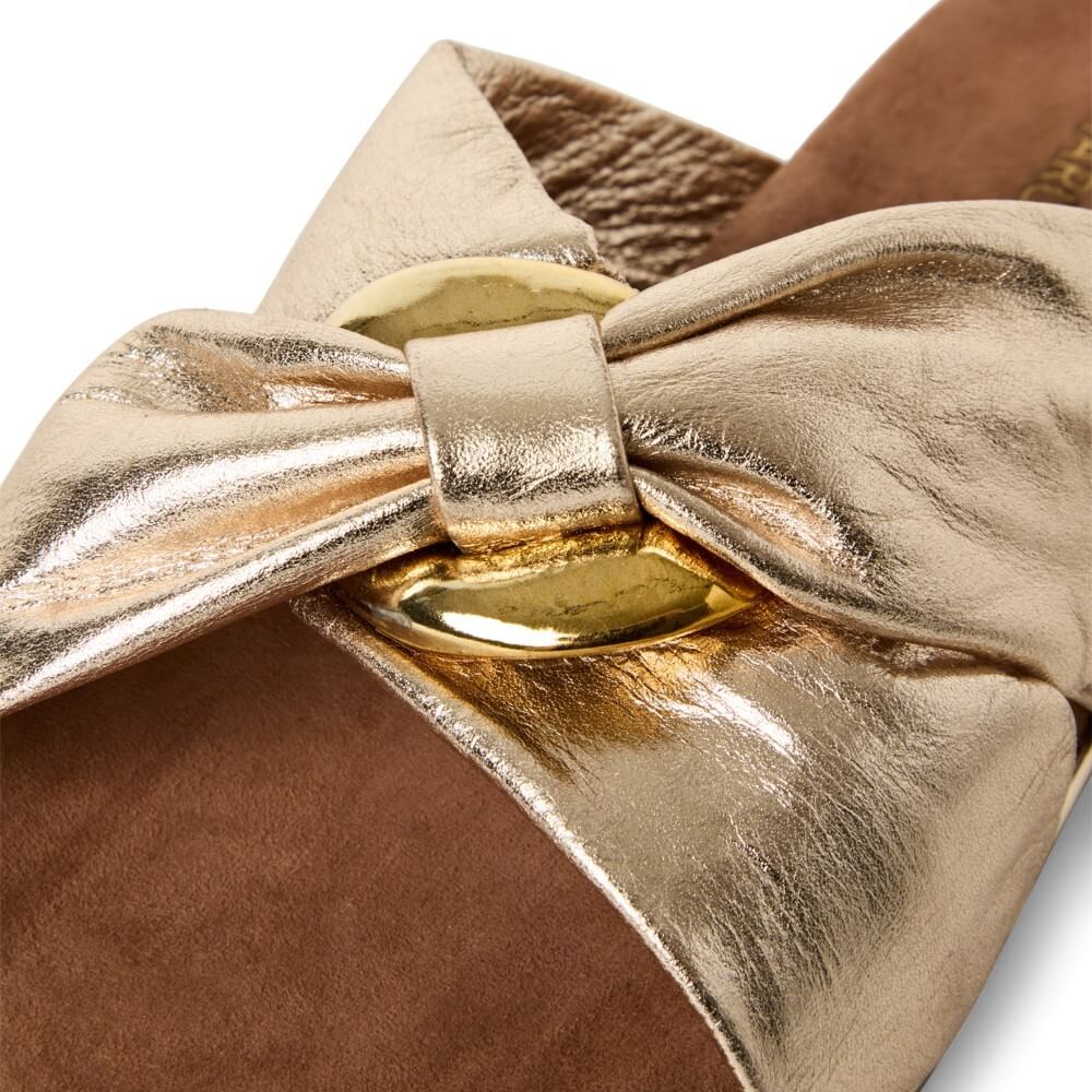 Marco Tozzi Leather Slider 2-27133-GOLD