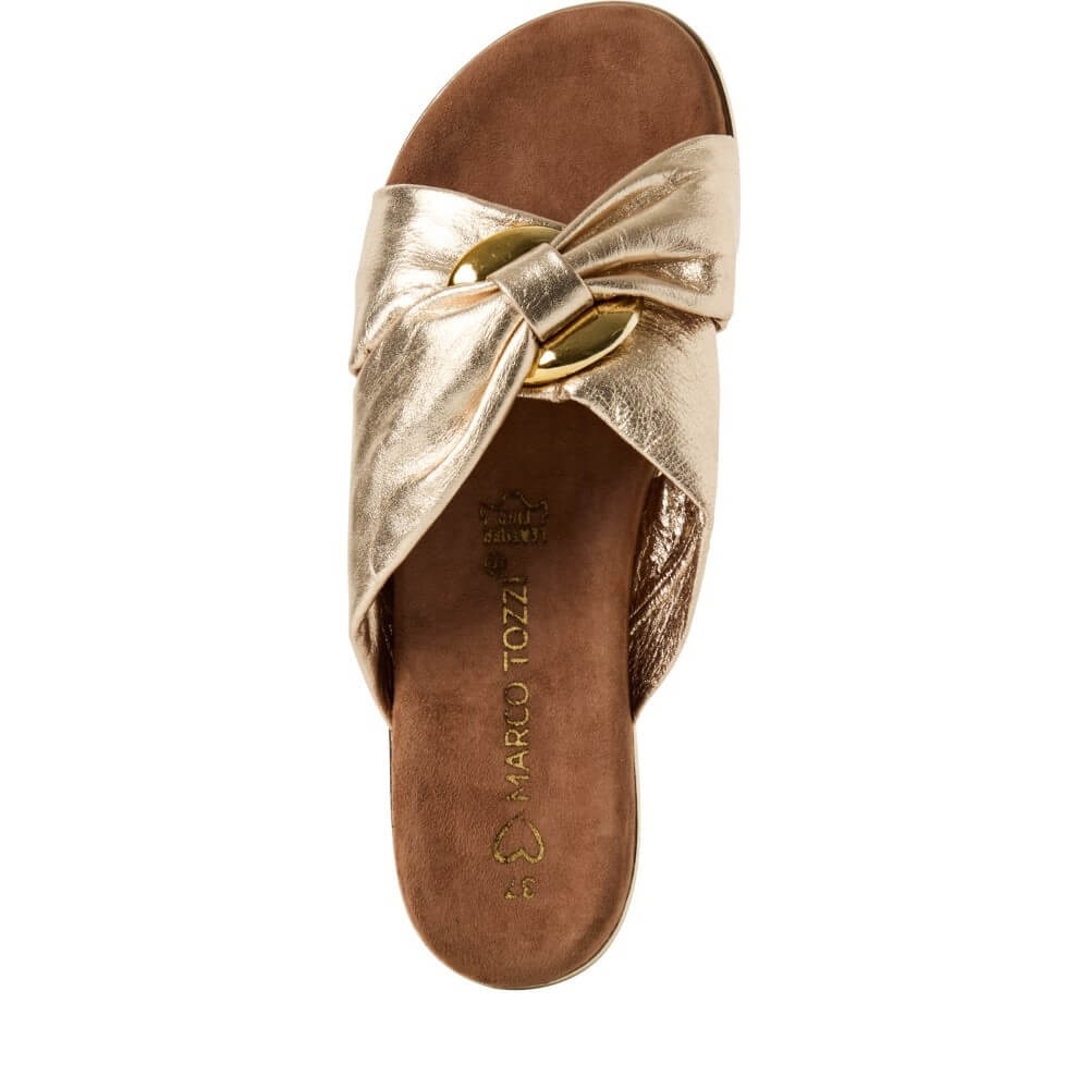 Marco Tozzi Leather Slider 2-27133-GOLD