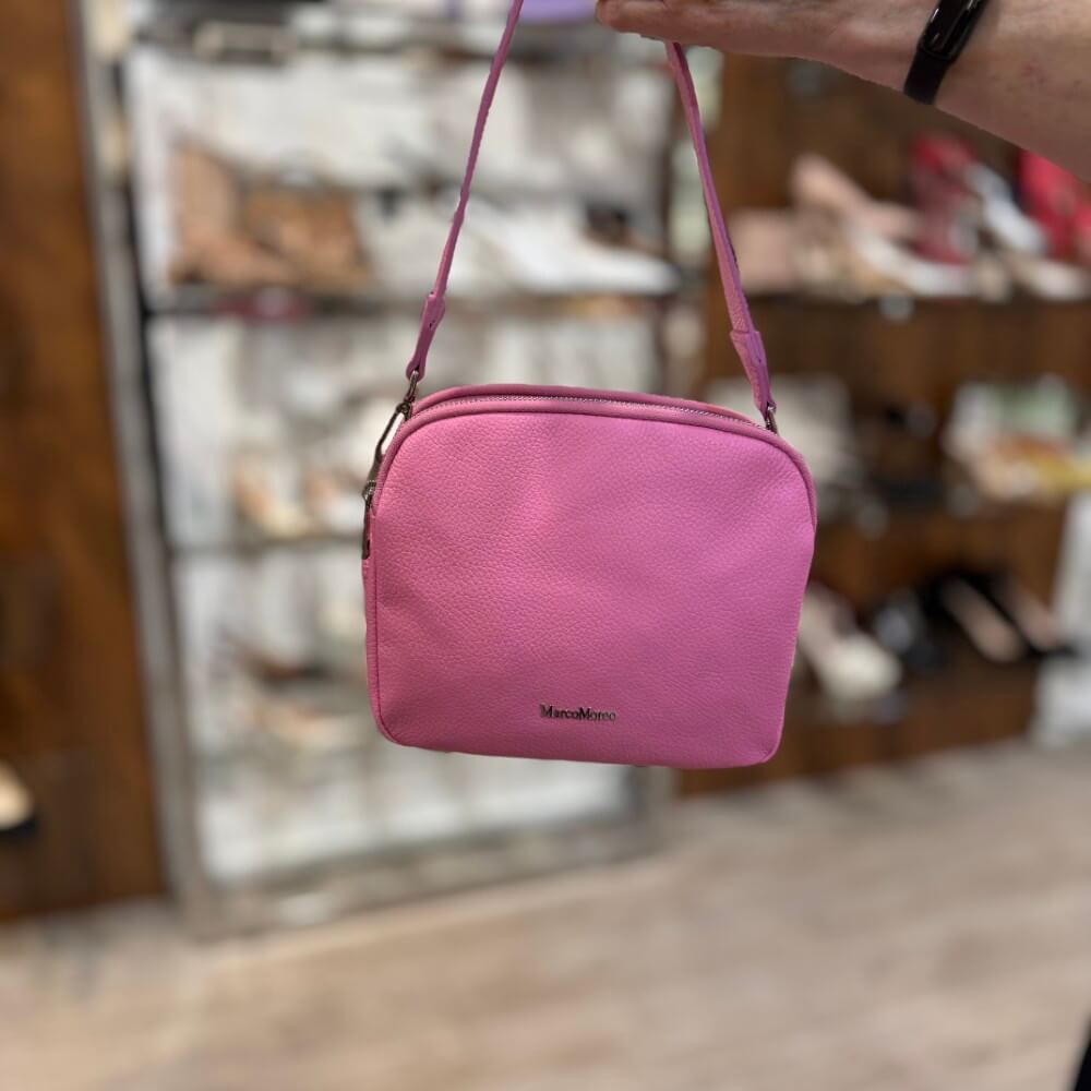 Marco Moreo Leather Shoulder Bag 1768 Bubble Gum Pink