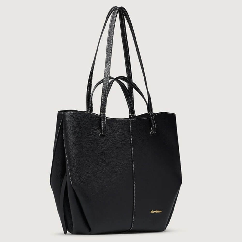 Marco Moreo Bergman Leather Shopper Bag 1940 Black