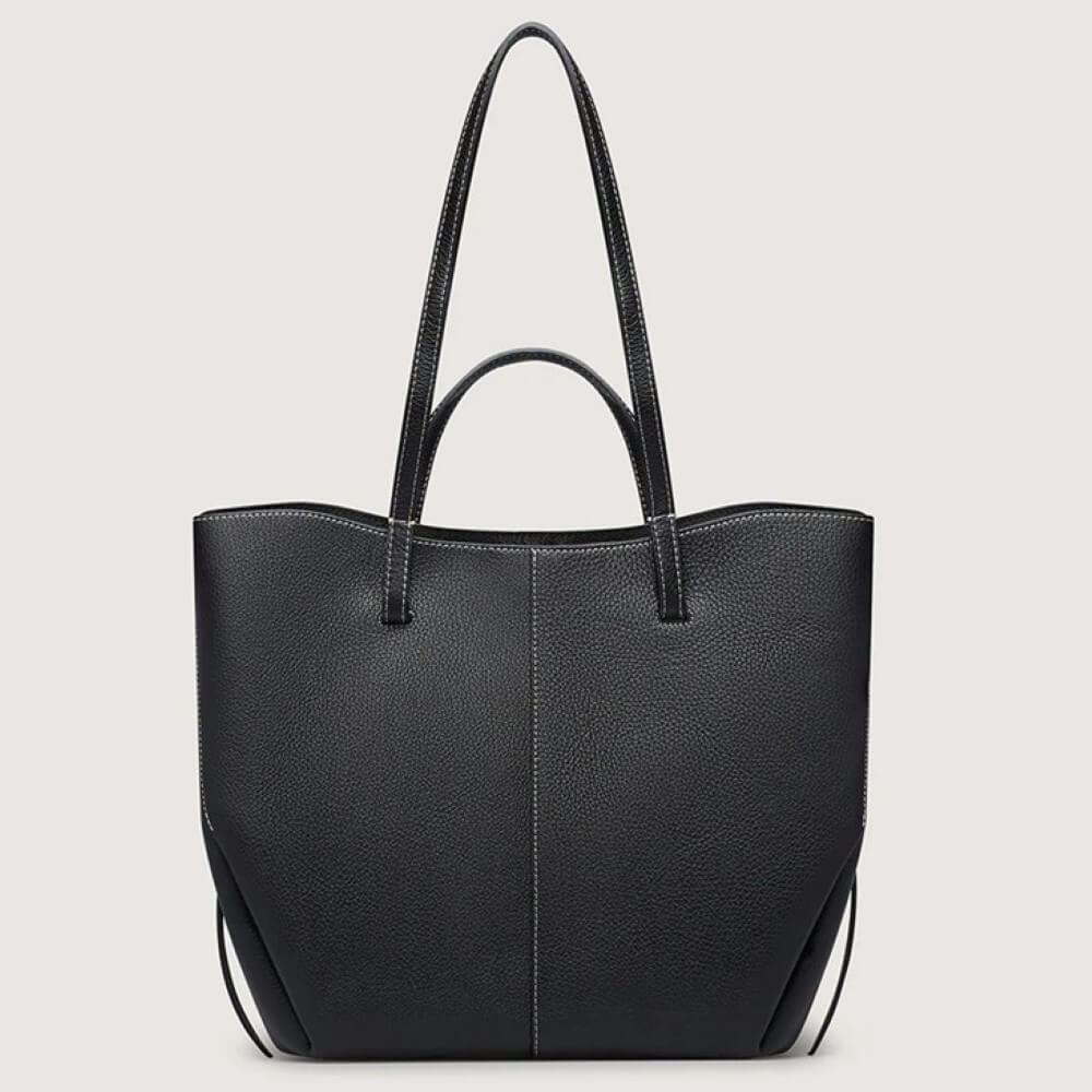 Marco Moreo Bergman Leather Shopper Bag 1940 Black