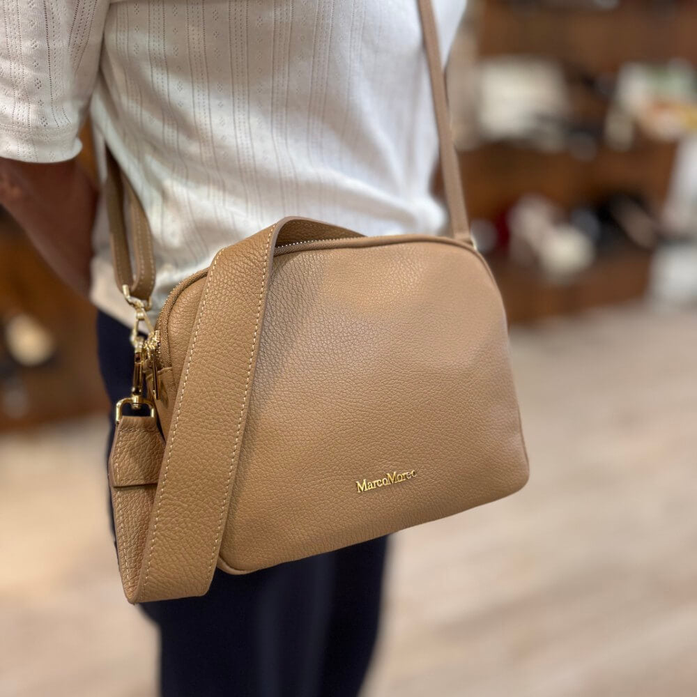 Marco Moreo Leather Shoulder Bag 1768 Toffee Tan