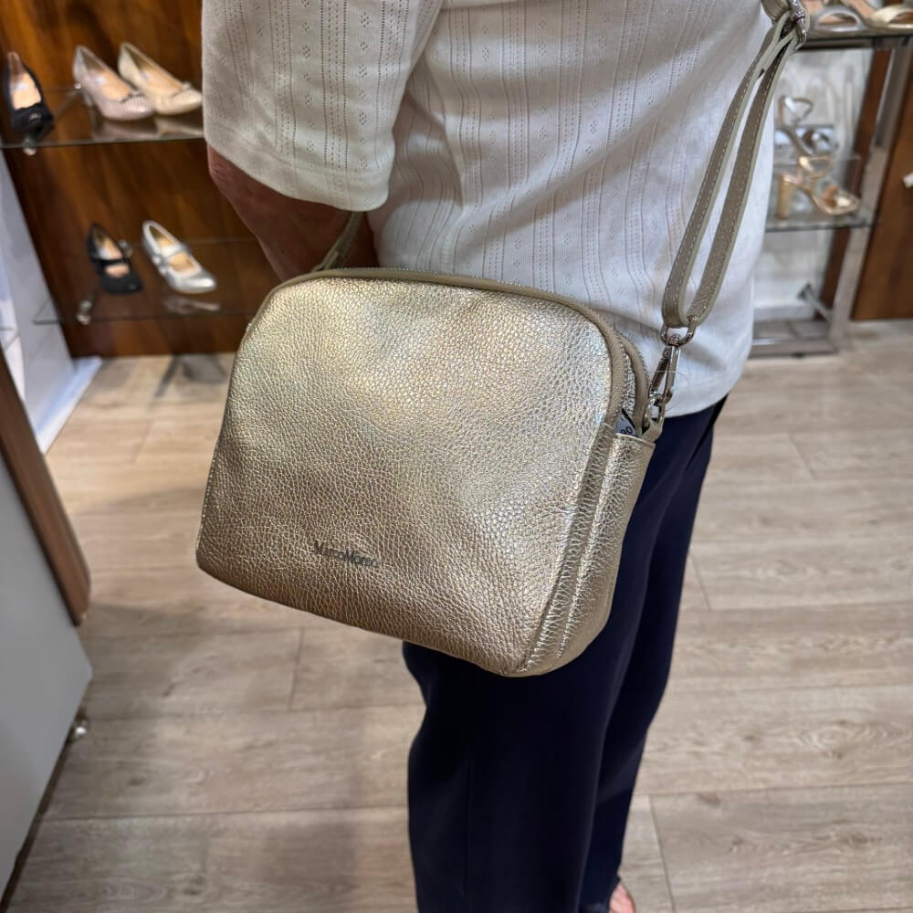 Marco Moreo Leather Shoulder Bag 1768-GOLD