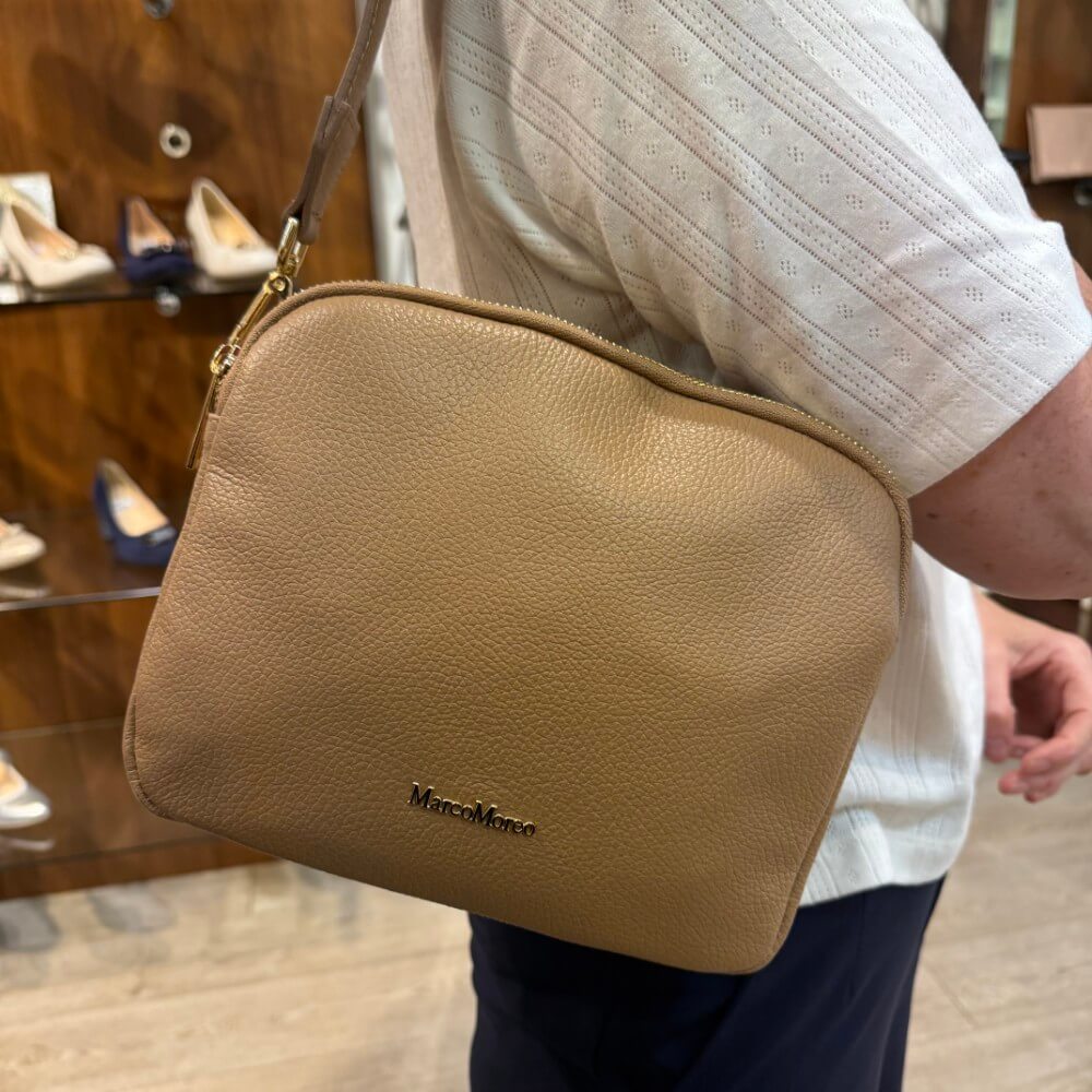 Marco Moreo Leather Shoulder Bag 1768 Toffee Tan