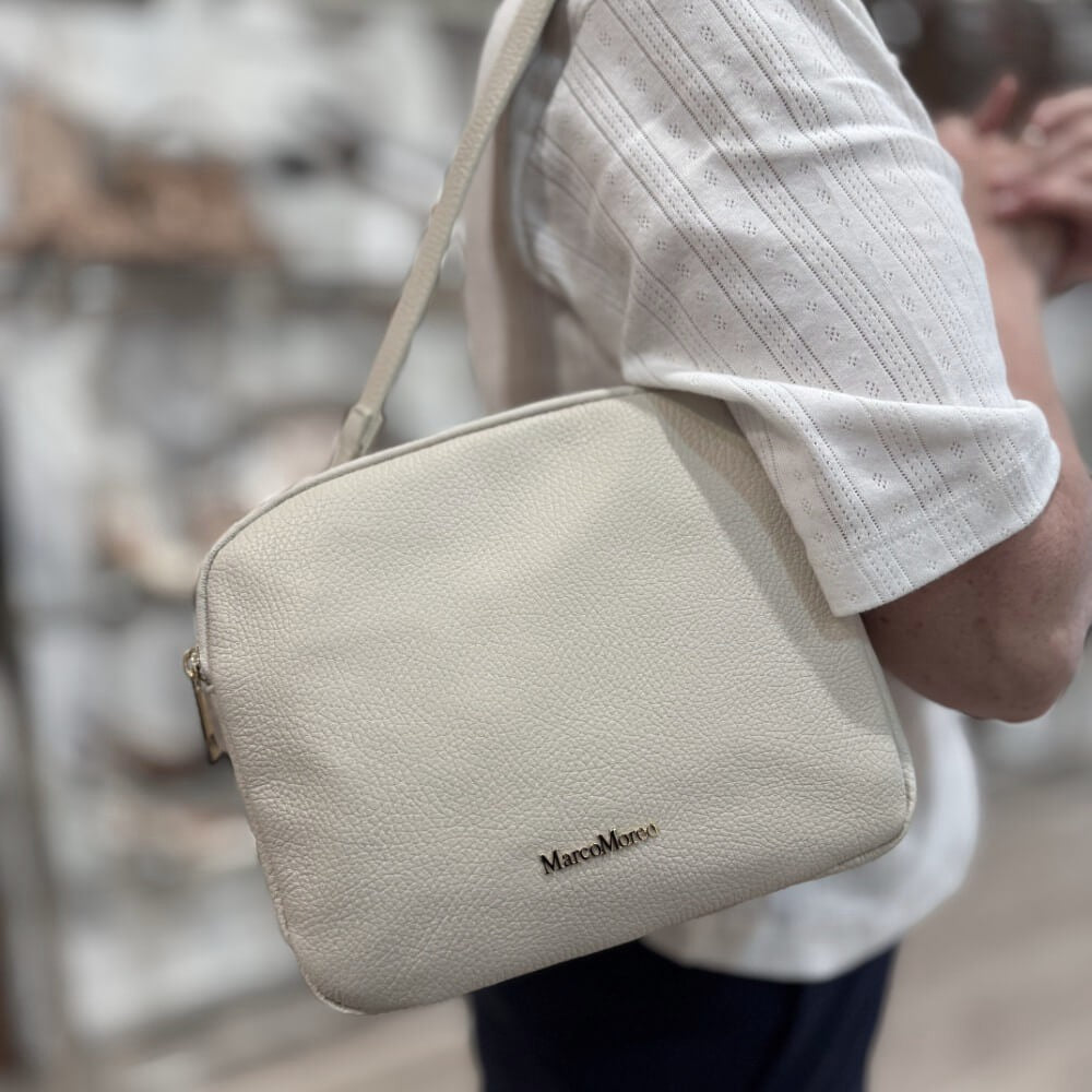 Marco Moreo Leather Shoulder Bag 1768-WHITE