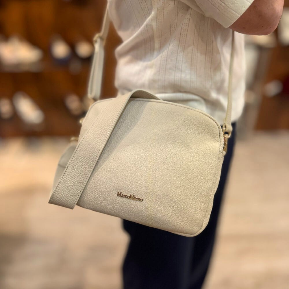Marco Moreo Leather Shoulder Bag 1768-LATTE