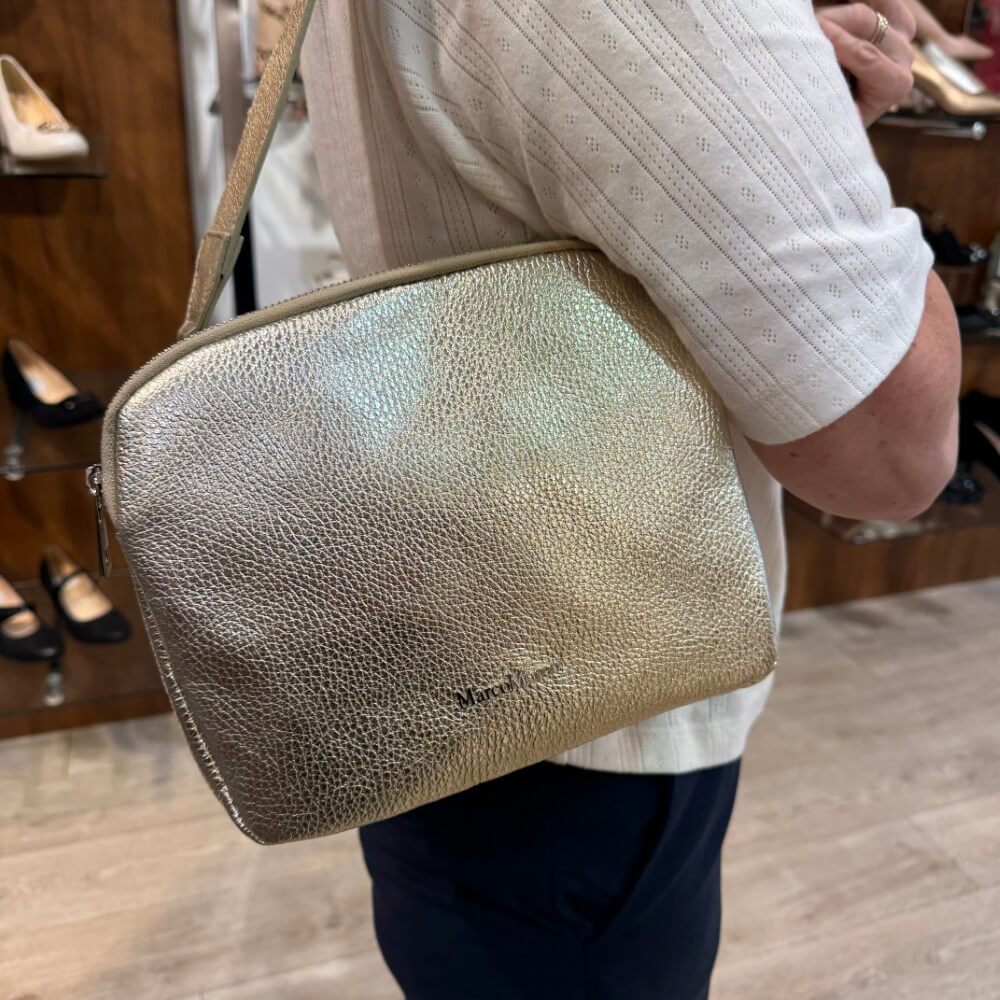 Marco Moreo Leather Shoulder Bag 1768-GOLD