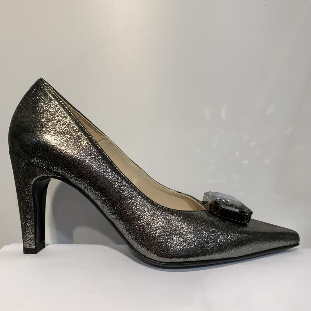 Marian 2117 Court Shoe-STEEL