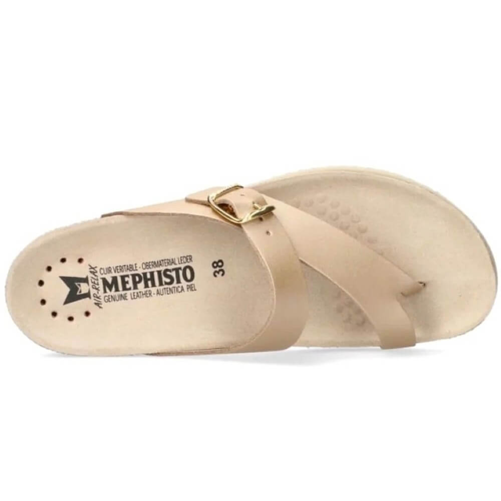 Mephisto Helen Toe Post Sandal-PLATINUM