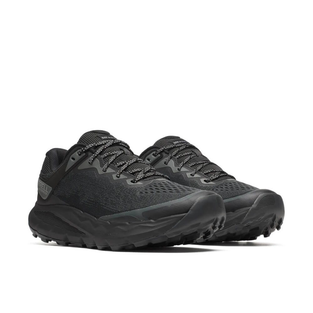 Black Waterproof shoe with visible Merrell logo on a white background