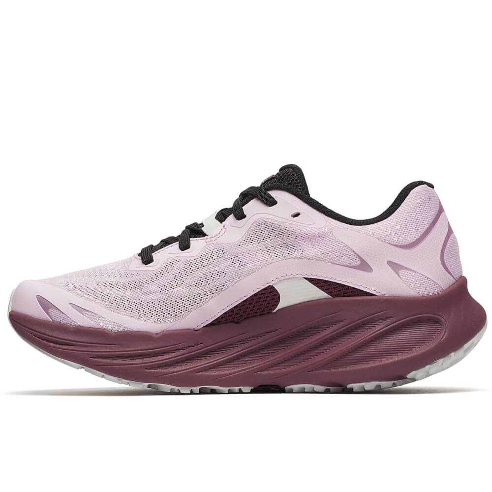 Pink and purple running shoe with Merrell branding on a white background Merrell Promorph Trail Walking Shoes Amethyst Pink