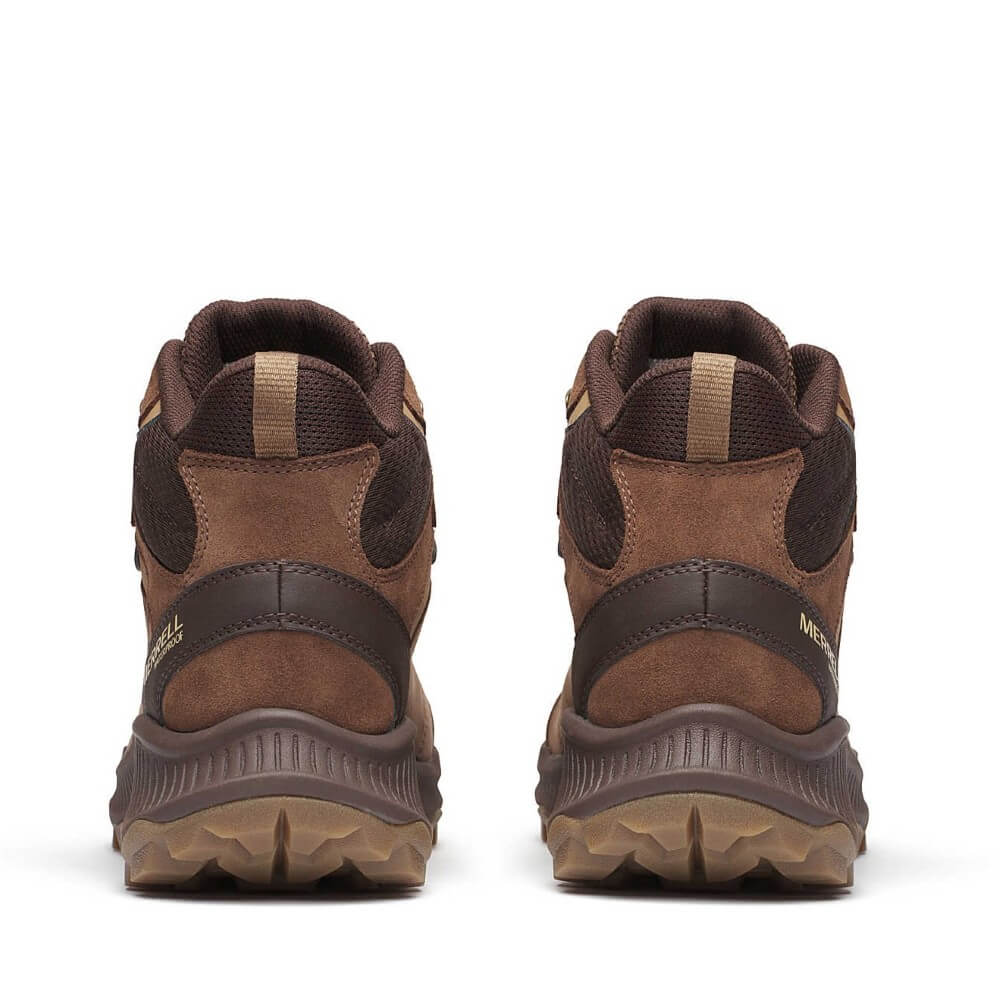 Brown hiking boot with Merrell branding and waterproof badge on a white background Merrell Speed Strike 2 LTR MID Waterproof Hiking Boot Mole Brown