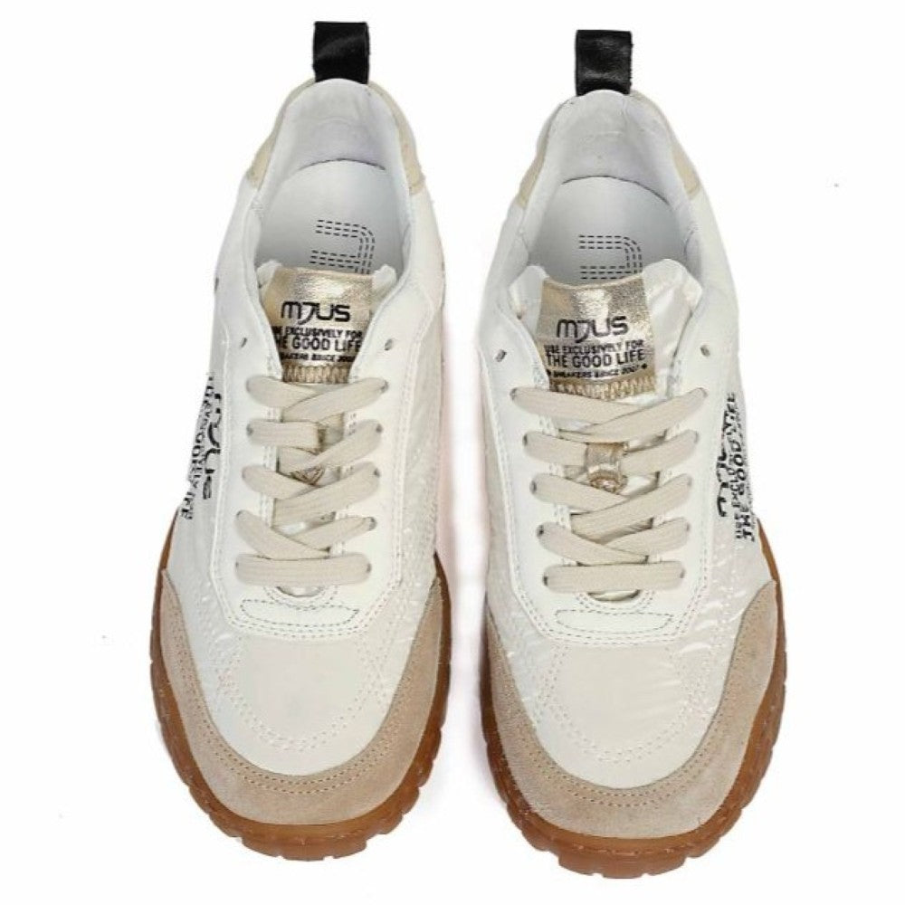 Mjus Cintia Carla Nylon Trainers N06101 Latte